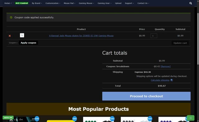 X-raypad checkout page showing X-raypad discount code box | Screenshot taken by SimplyCodes community member on Aug 21, 2025
