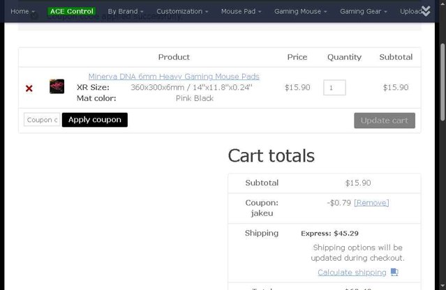 X-raypad checkout page showing X-raypad discount code box | Screenshot taken by SimplyCodes community member on Aug 3, 2025