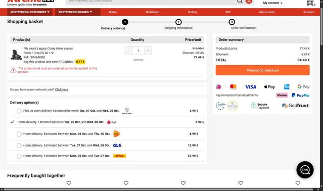Xtremeinn checkout page showing Xtremeinn promo code box | Screenshot taken by SimplyCodes community member on Oct 2, 2025