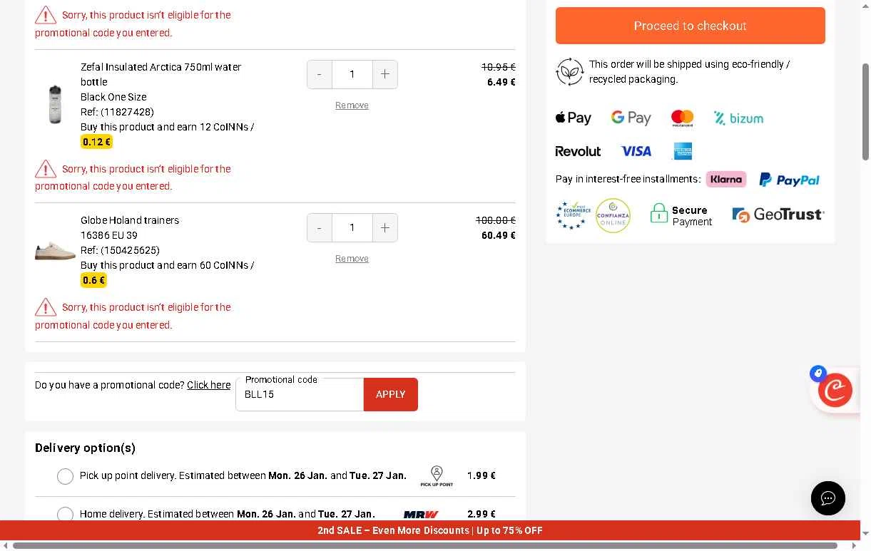 Xtremeinn checkout page showing Xtremeinn promo code box | Screenshot taken by SimplyCodes community member on Jan 16, 2026