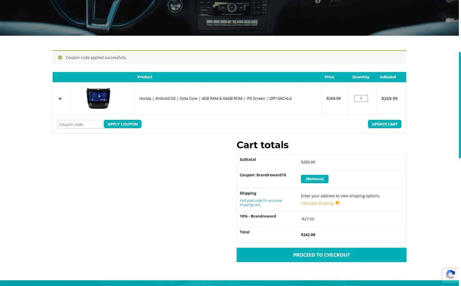 Xtrons US checkout page showing Xtrons US promo code box | Screenshot taken by SimplyCodes community member on Dec 31, 2025