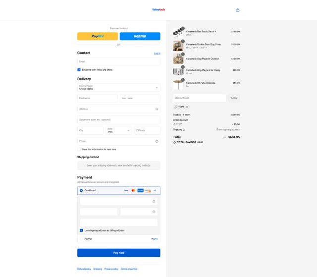 Yaheetech checkout page showing Yaheetech promo code box | Screenshot taken by SimplyCodes community member on Sep 2, 2025