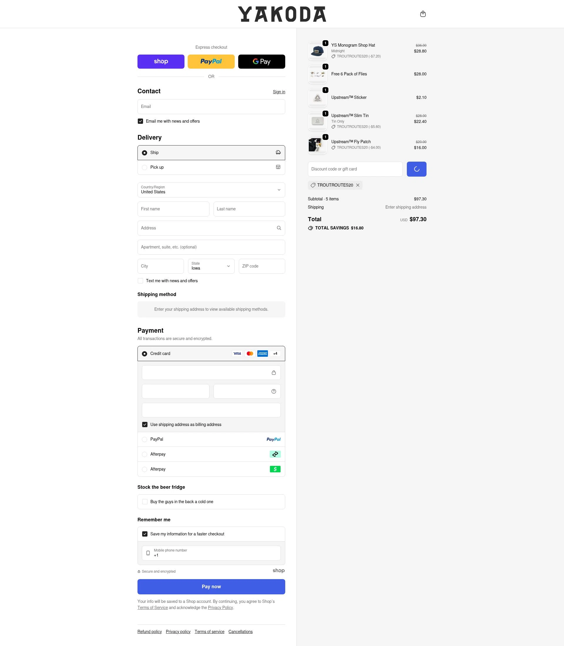 Yakoda checkout page showing Yakoda promo code box | Screenshot taken by SimplyCodes community member on Dec 30, 2025