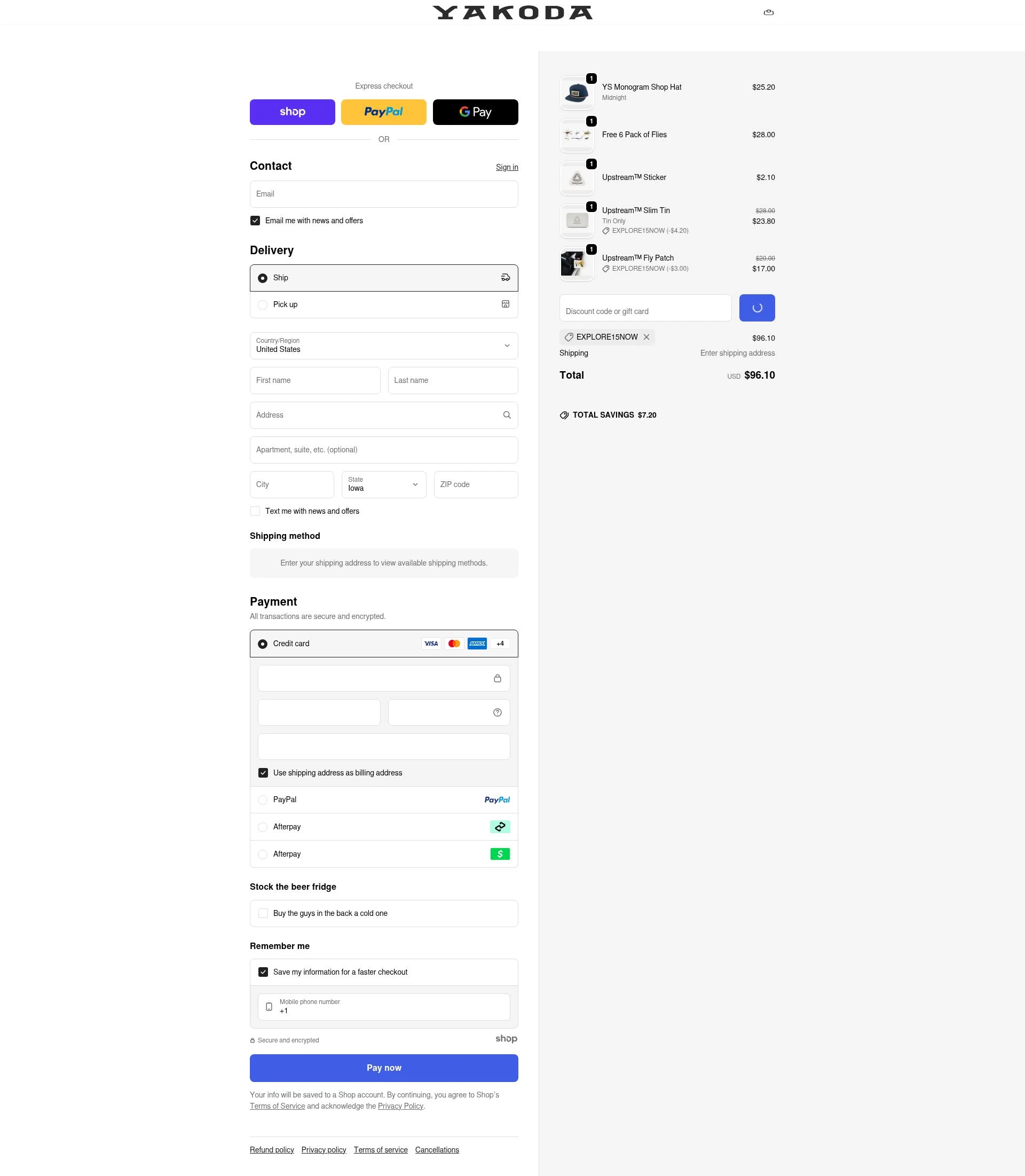 Yakoda checkout page showing Yakoda promo code box | Screenshot taken by SimplyCodes community member on Jan 4, 2026