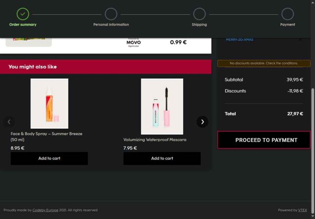 Yamamay checkout page showing Yamamay discount code box | Screenshot taken by SimplyCodes community member on Jul 14, 2025