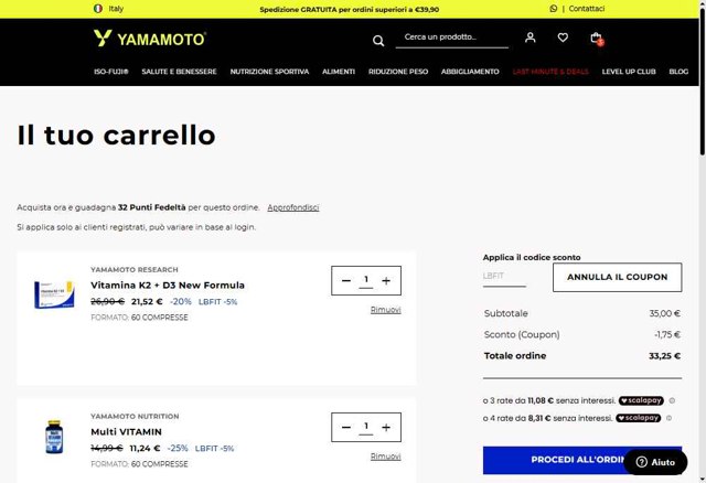 Yamamoto Nutrition checkout page showing Yamamoto Nutrition promo code box | Screenshot taken by SimplyCodes community member on Jun 9, 2025