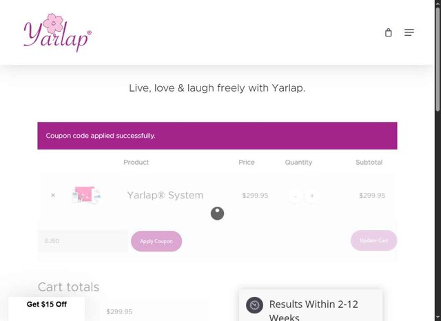 Yarlap checkout page showing Yarlap coupon code box | Screenshot taken by SimplyCodes community member on Jul 9, 2025