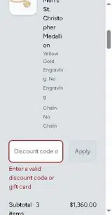 Yearly Company coupon verification screenshot