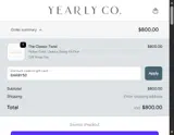 Yearly Company coupon verification screenshot