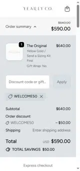 Yearly Company coupon verification screenshot