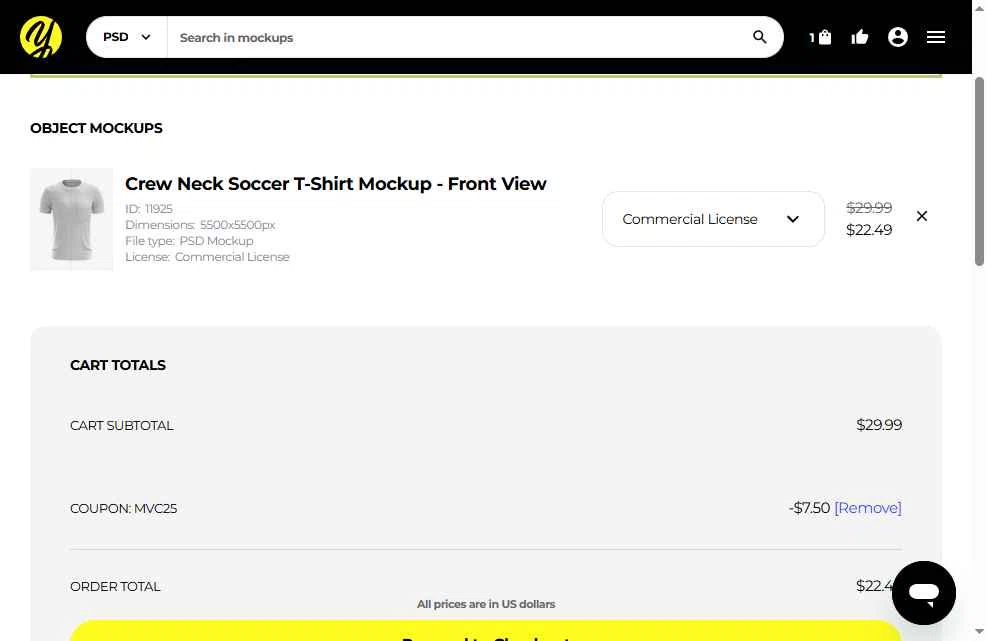 Yellow Images checkout page showing Yellow Images coupon code box | Screenshot taken by SimplyCodes community member on Jan 15, 2026
