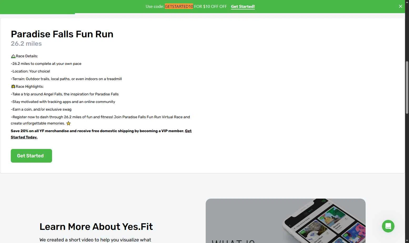 Yes.Fit checkout page showing Yes.Fit promo code box | Screenshot taken by SimplyCodes community member on Nov 9, 2025