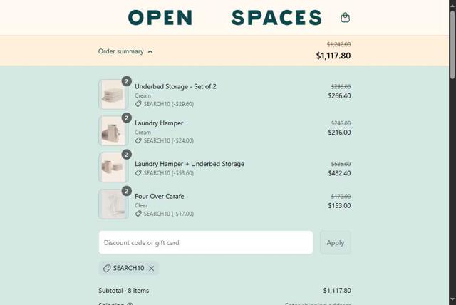 Yield checkout page showing Yield promo code box | Screenshot taken by SimplyCodes community member on Aug 25, 2025