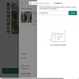 HOMEAFF10 coupon verification screenshot