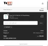 Yocan Vaporizers coupon verification screenshot