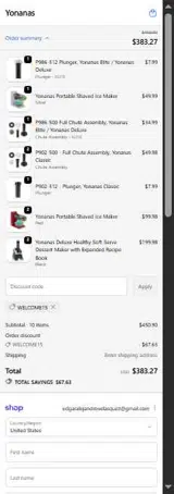 WELCOME15 coupon verification screenshot