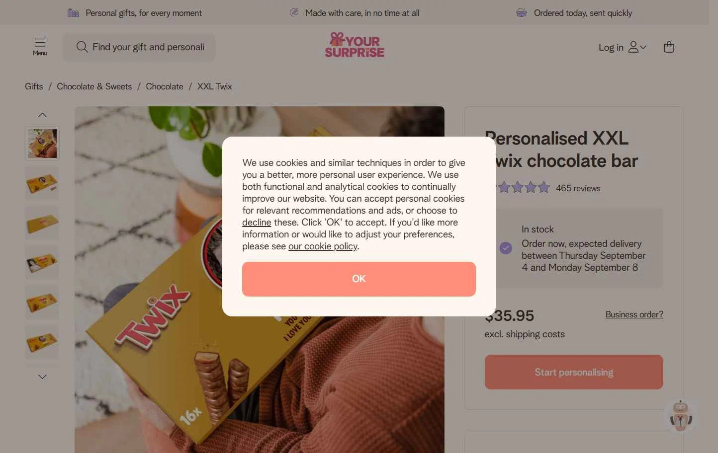 YourSurprise checkout page showing YourSurprise discount code box | Screenshot taken by SimplyCodes community member on Aug 27, 2025