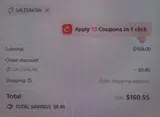 SALESNOW coupon verification screenshot