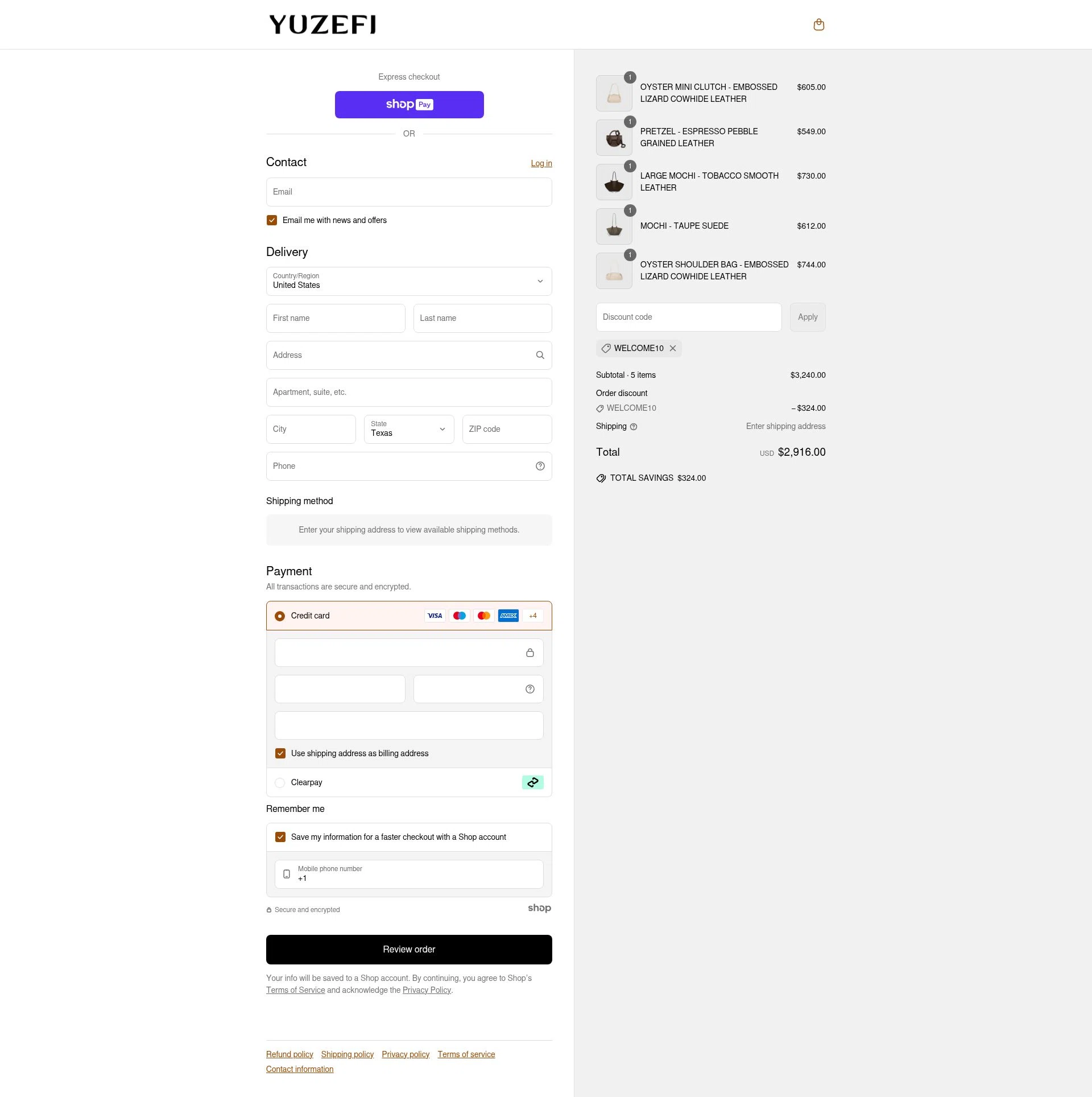 Yuzefi checkout page showing Yuzefi promo code box | Screenshot taken by SimplyCodes community member on Jun 25, 2025