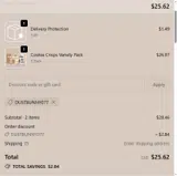 YVR Cookie coupon verification screenshot