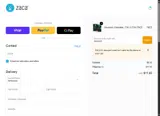 ZACA15 coupon verification screenshot