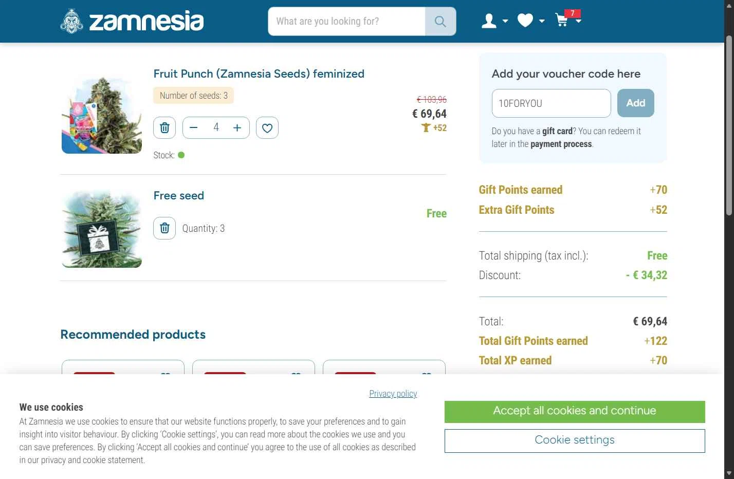 Zamnesia checkout page showing Zamnesia discount code box | Screenshot taken by SimplyCodes community member on Feb 13, 2026