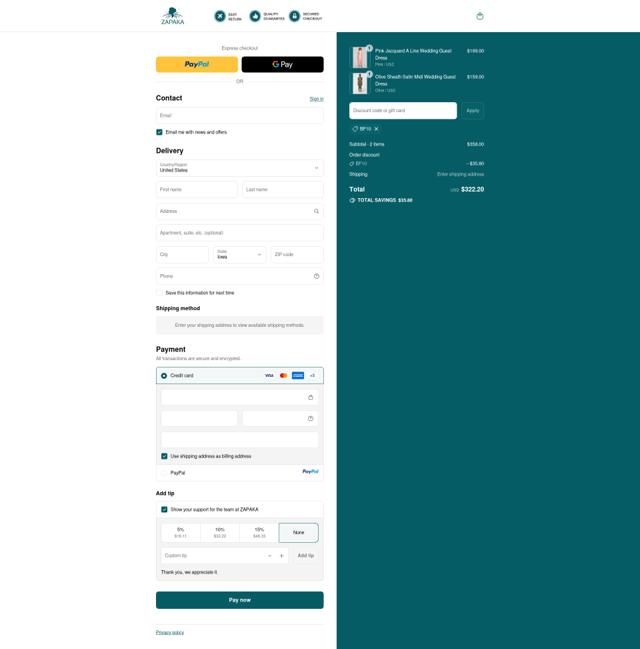 Zapaka checkout page showing Zapaka coupon code box | Screenshot taken by SimplyCodes community member on Sep 15, 2025
