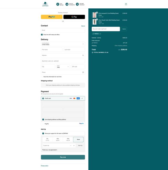 Zapaka checkout page showing Zapaka coupon code box | Screenshot taken by SimplyCodes community member on Sep 15, 2025