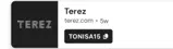 TONISA15 coupon verification screenshot