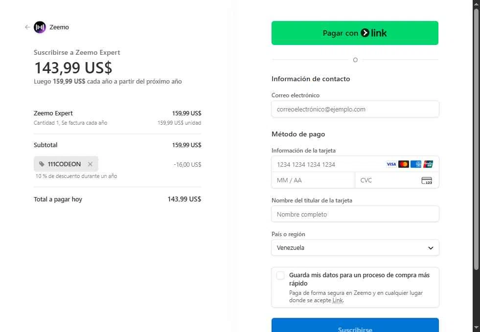 Zeemo checkout page showing Zeemo promo code box | Screenshot taken by SimplyCodes community member on Jan 14, 2026