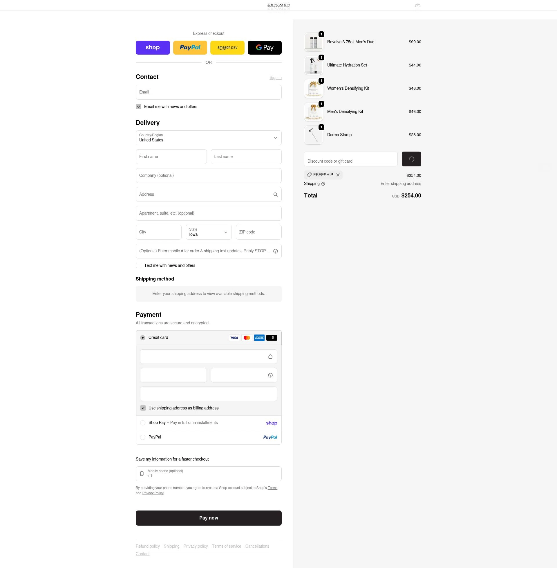 Zenagen checkout page showing Zenagen coupon code box | Screenshot taken by SimplyCodes community member on Feb 4, 2026