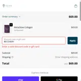 Zend Wellness coupon verification screenshot