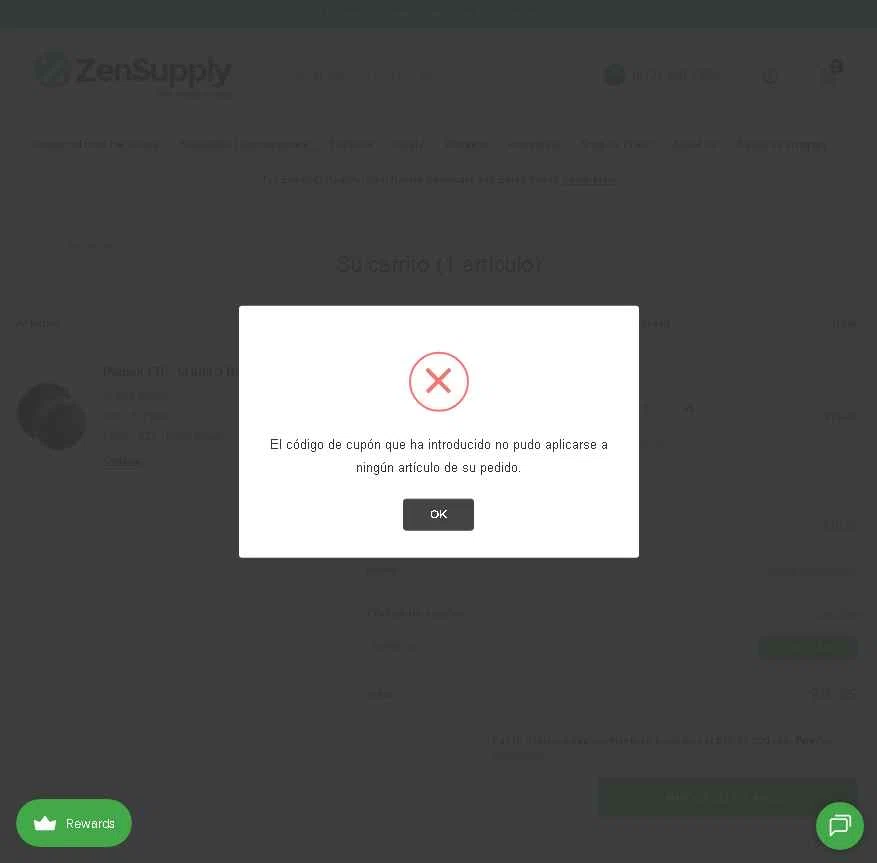 ZenSupply checkout page showing ZenSupply promo code box | Screenshot taken by SimplyCodes community member on Jan 21, 2026
