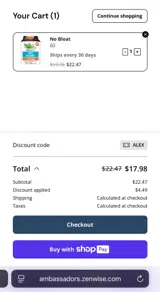 Zenwise coupon verification screenshot