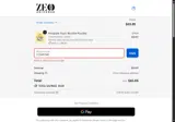 ZEO coupon verification screenshot