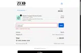 ZEO coupon verification screenshot