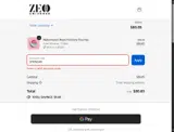 ZEO coupon verification screenshot