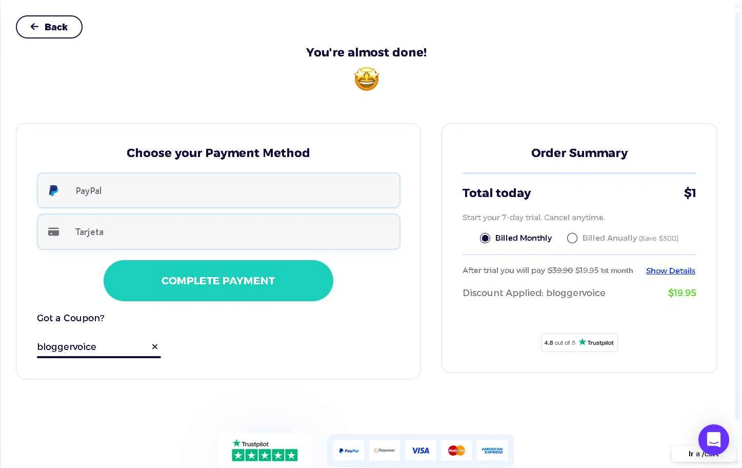ZIK Analytics checkout page showing ZIK Analytics coupon code box | Screenshot taken by SimplyCodes community member on Dec 23, 2025