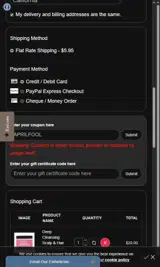 APRILFOOL coupon verification screenshot