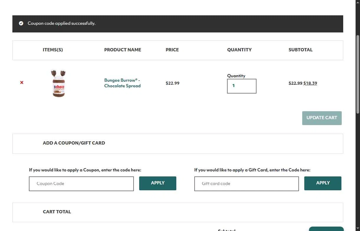 Zippy Paws checkout page showing Zippy Paws promo code box | Screenshot taken by SimplyCodes community member on Feb 4, 2026