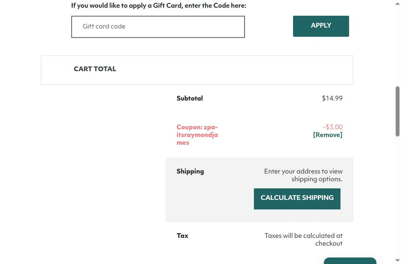 Zippy Paws checkout page showing Zippy Paws promo code box | Screenshot taken by SimplyCodes community member on Dec 22, 2025