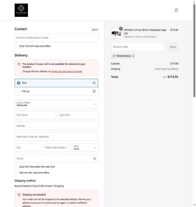 Zmarksthespot checkout page showing Zmarksthespot discount code box | Screenshot taken by SimplyCodes community member on Aug 25, 2025