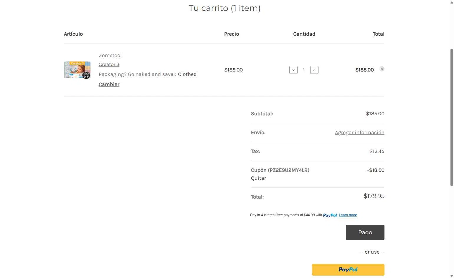 Zometool checkout page showing Zometool promo code box | Screenshot taken by SimplyCodes community member on Dec 17, 2025