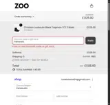 Zoo Fashions coupon verification screenshot
