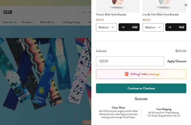 Zox checkout page showing Zox discount code box | Screenshot taken by SimplyCodes community member on Aug 3, 2025
