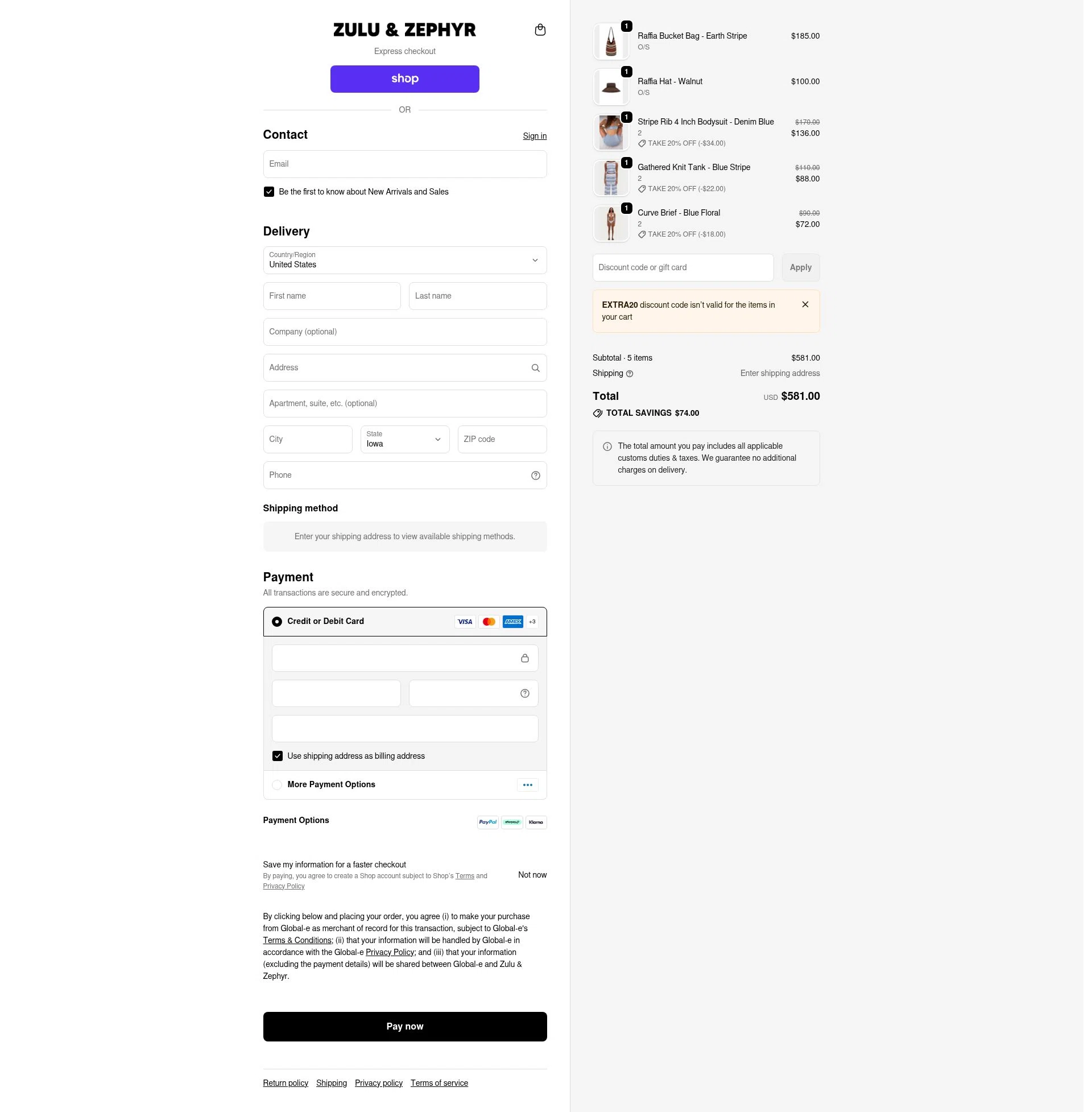 Zulu & Zephyr Promo Codes