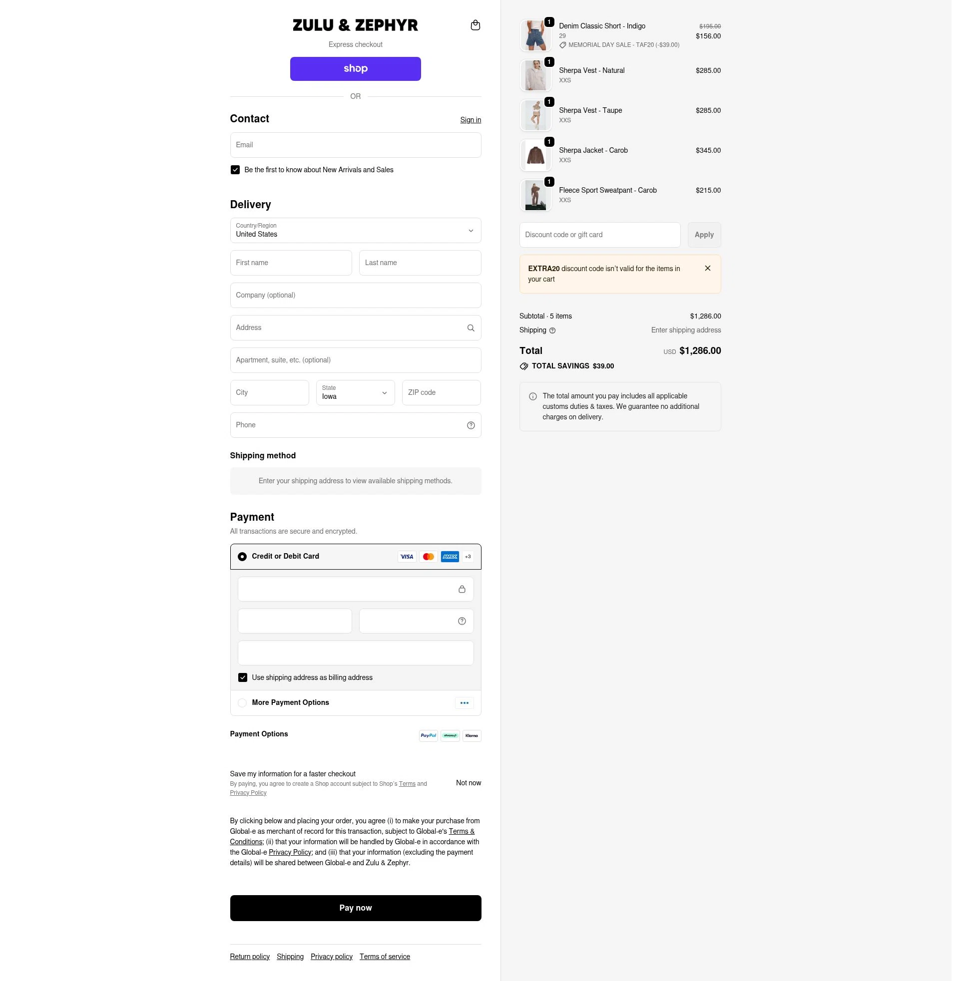 Zulu & Zephyr Promo Codes
