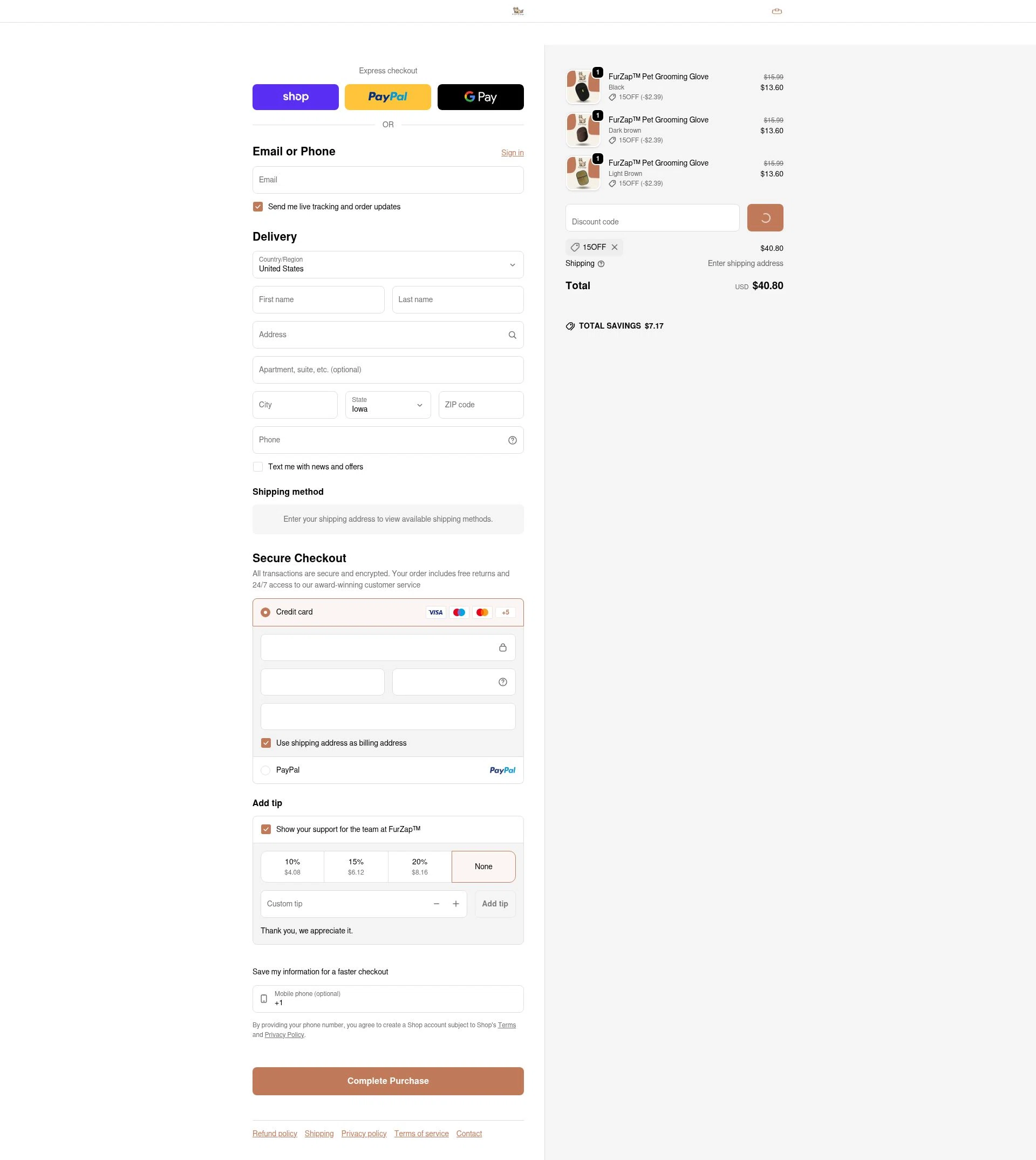 Zylumz Bluelenz checkout page showing Zylumz Bluelenz promo code box | Screenshot taken by SimplyCodes community member on Feb 3, 2026