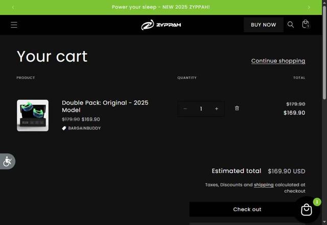 Zyppah checkout page showing Zyppah coupon code box | Screenshot taken by SimplyCodes community member on Aug 4, 2025