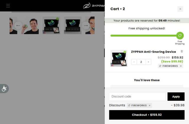 Zyppah checkout page showing Zyppah coupon code box | Screenshot taken by SimplyCodes community member on Jul 28, 2025
